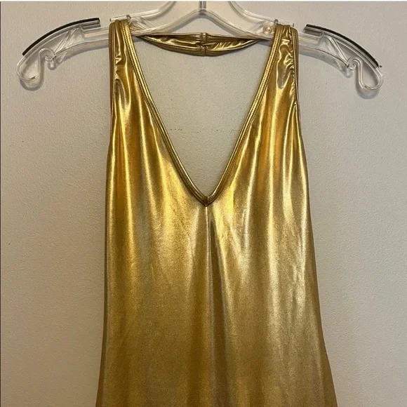 American Apparel Gold Lamé Catsuit M - Picture 13 of 15